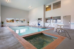 Indoor pool, pool loungers