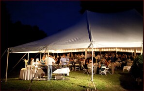 Outdoor wedding area