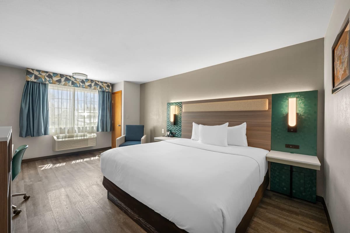 Habitación, 1 cama King size, con acceso para personas discapacitadas, para no fumadores | Cortinas blackout, tabla de planchar con plancha y wifi gratis 