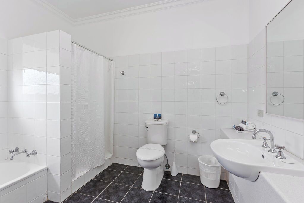 family room | bathroom | hair dryer, towels, soap, shampoo