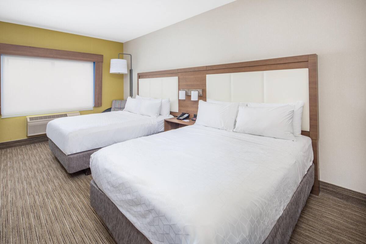 In-room safe, desk, iron/ironing board, cribs (free)