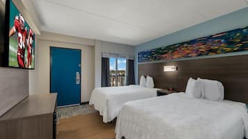 Suite, 2 lits doubles (Partial Ocean View, Smoke Free) | Bureau, espace de travail pour ordinateur portable, rideaux occultants