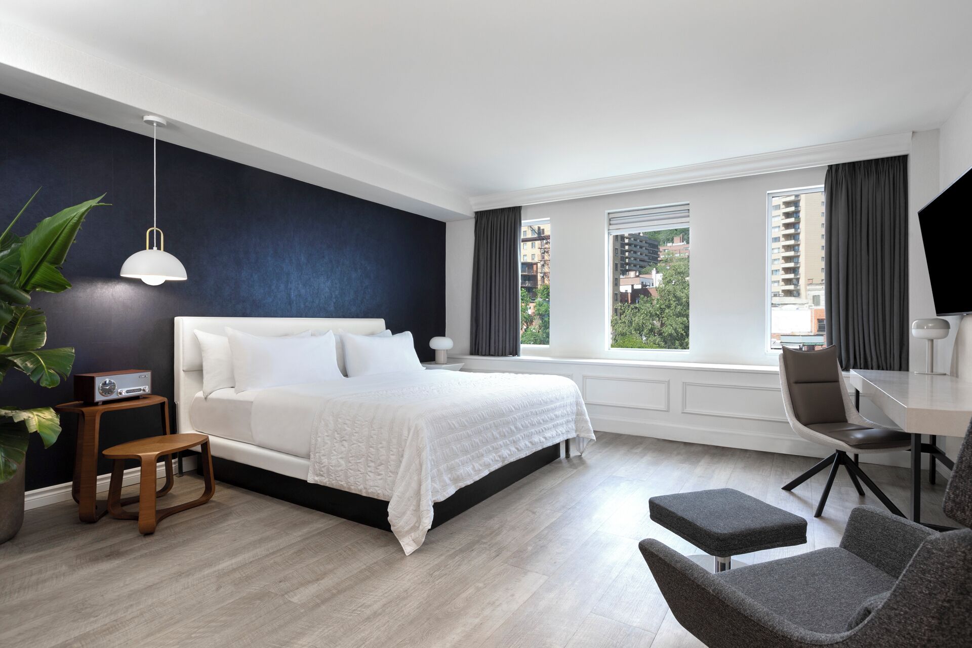 1 dormitorio y ropa de cama de alta calidad