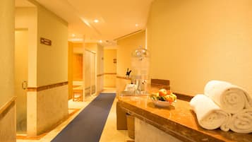 Sauna, Turkish bath/hammam, body treatments, hot stone massages, facials