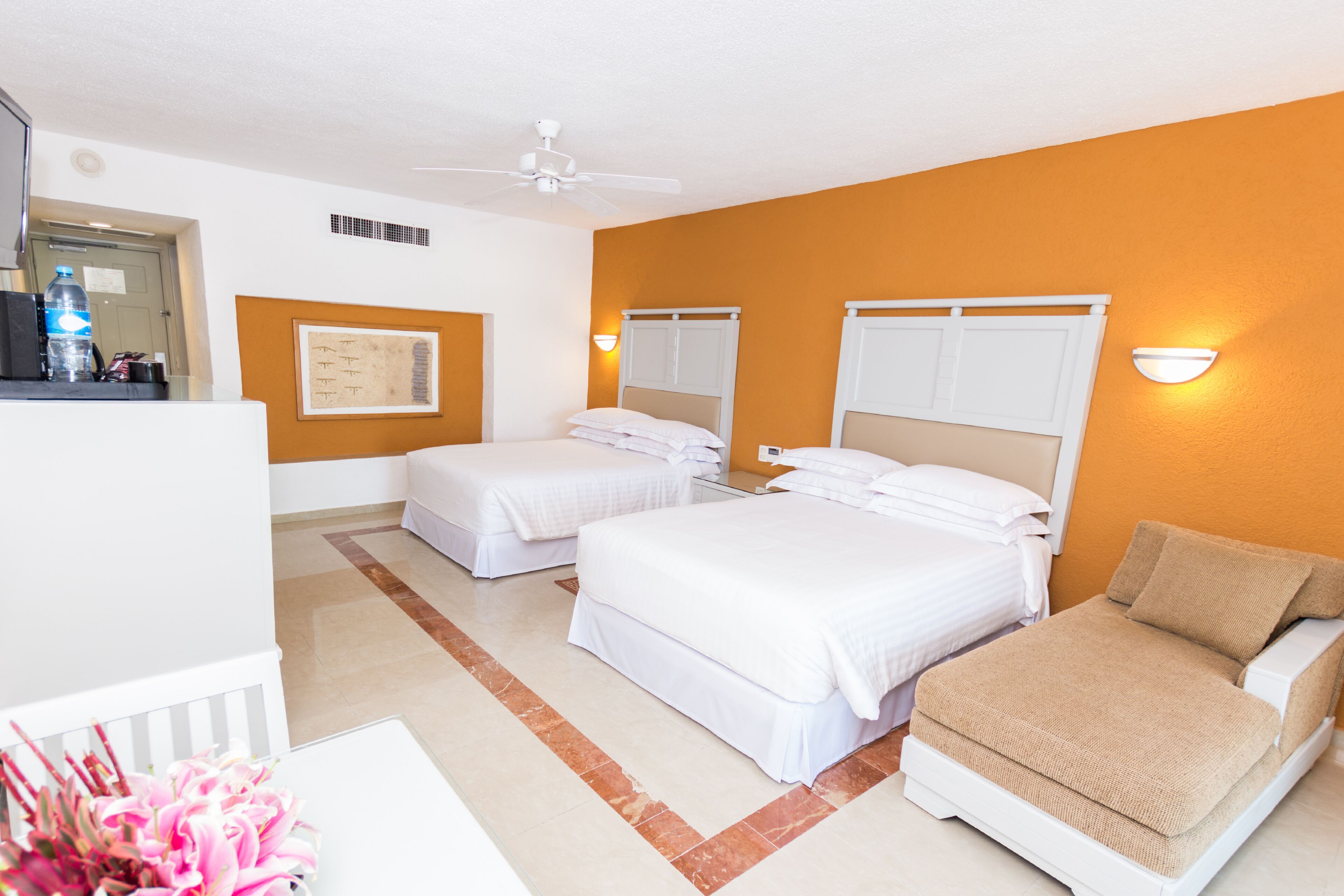 Free minibar, in-room safe, blackout curtains, iron/ironing board
