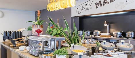 Daily buffet breakfast for a fee