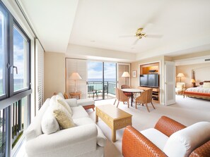 Suite, varias camas, para no fumadores, vista al océano (Alivila) | Ropa de cama de alta calidad y edredón 