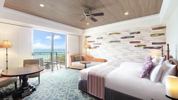 Premium bedding, down comforters, in-room safe, desk
