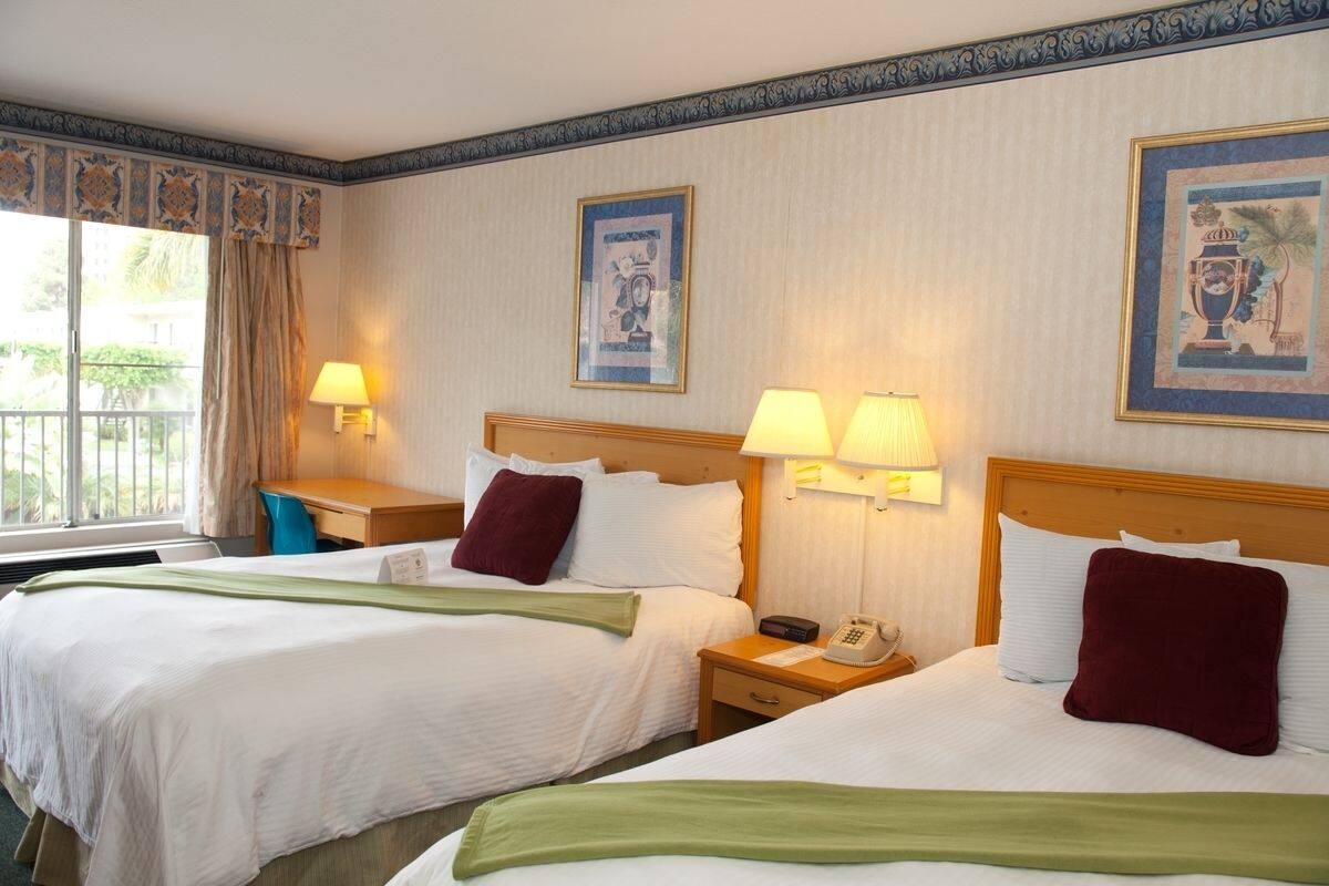 deluxe room, 2 queen beds | desk, blackout curtains, rollaway beds, free wifi