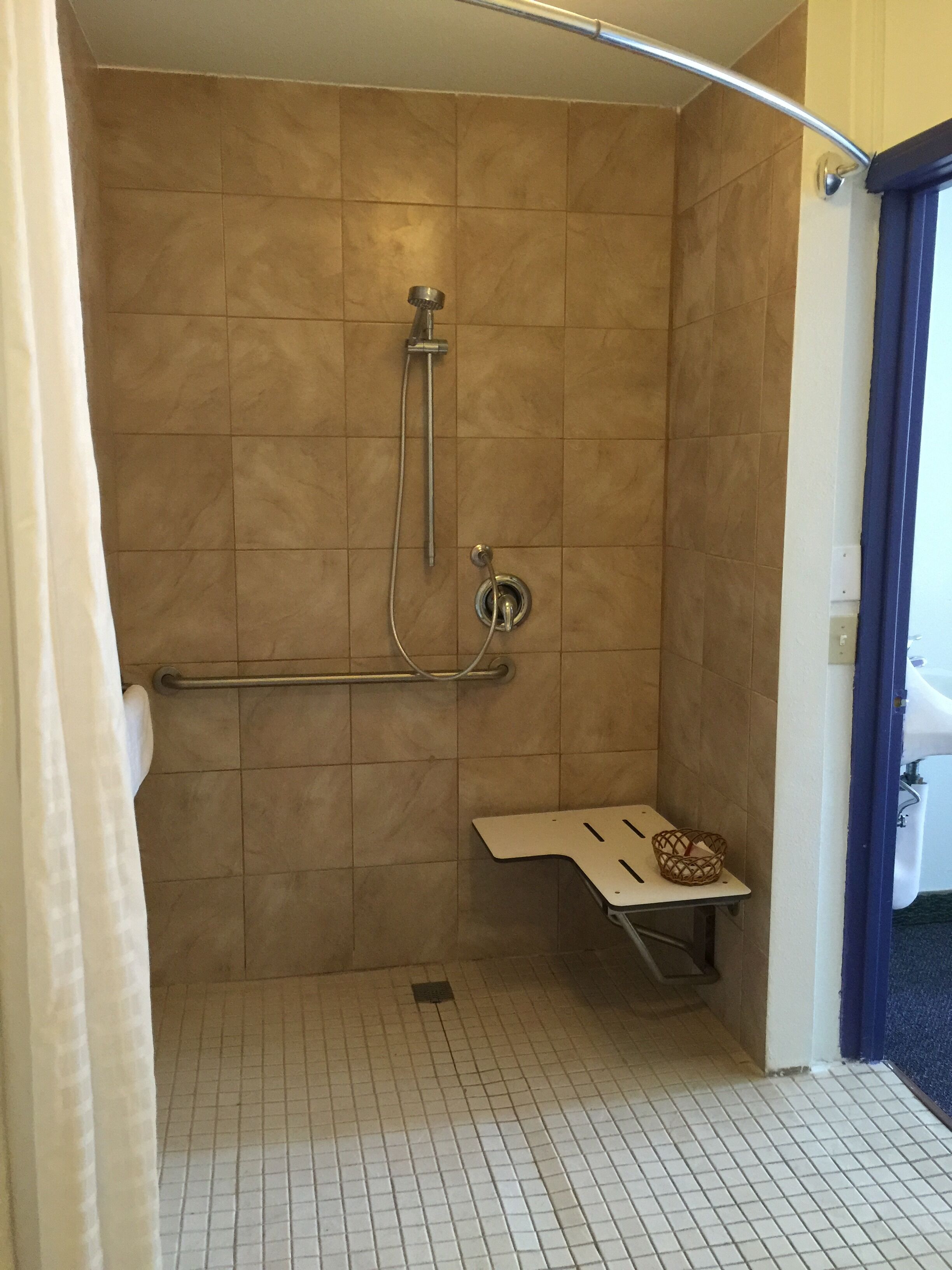 deluxe room, 2 queen beds | bathroom shower