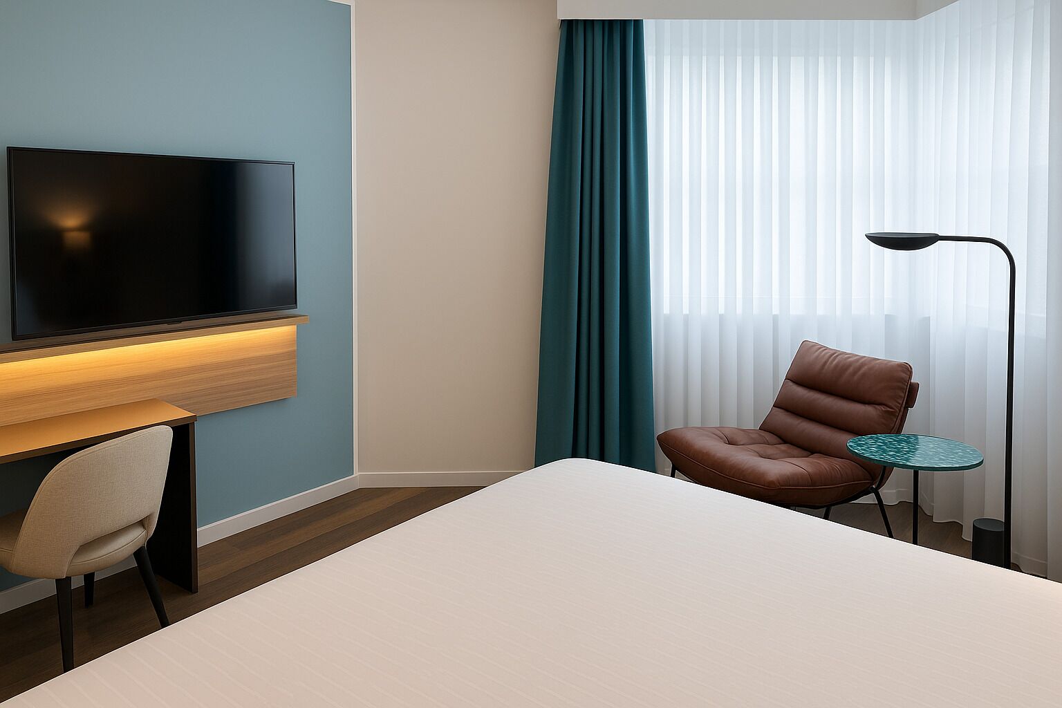 next generation, room, 1 double bed | premium bedding, in-room safe, individually furnished, desk