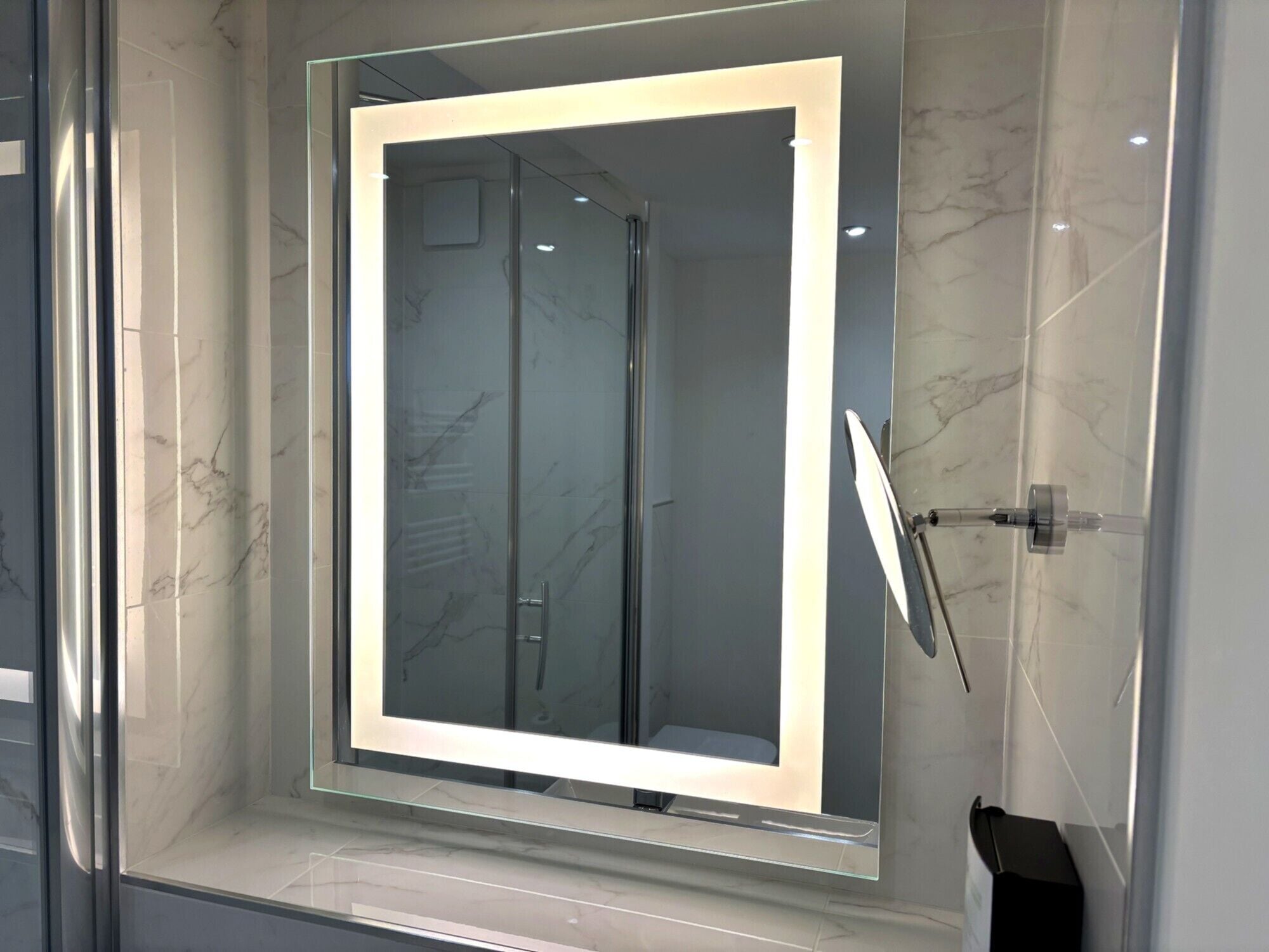 shower, rainfall showerhead, eco-friendly toiletries, hair dryer