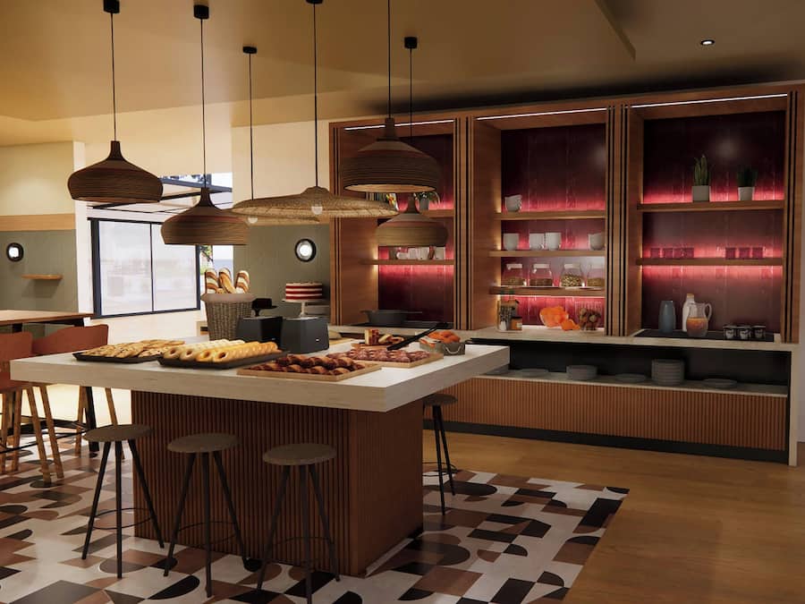 Petit déjeuner buffet (12.9 EUR par personne)