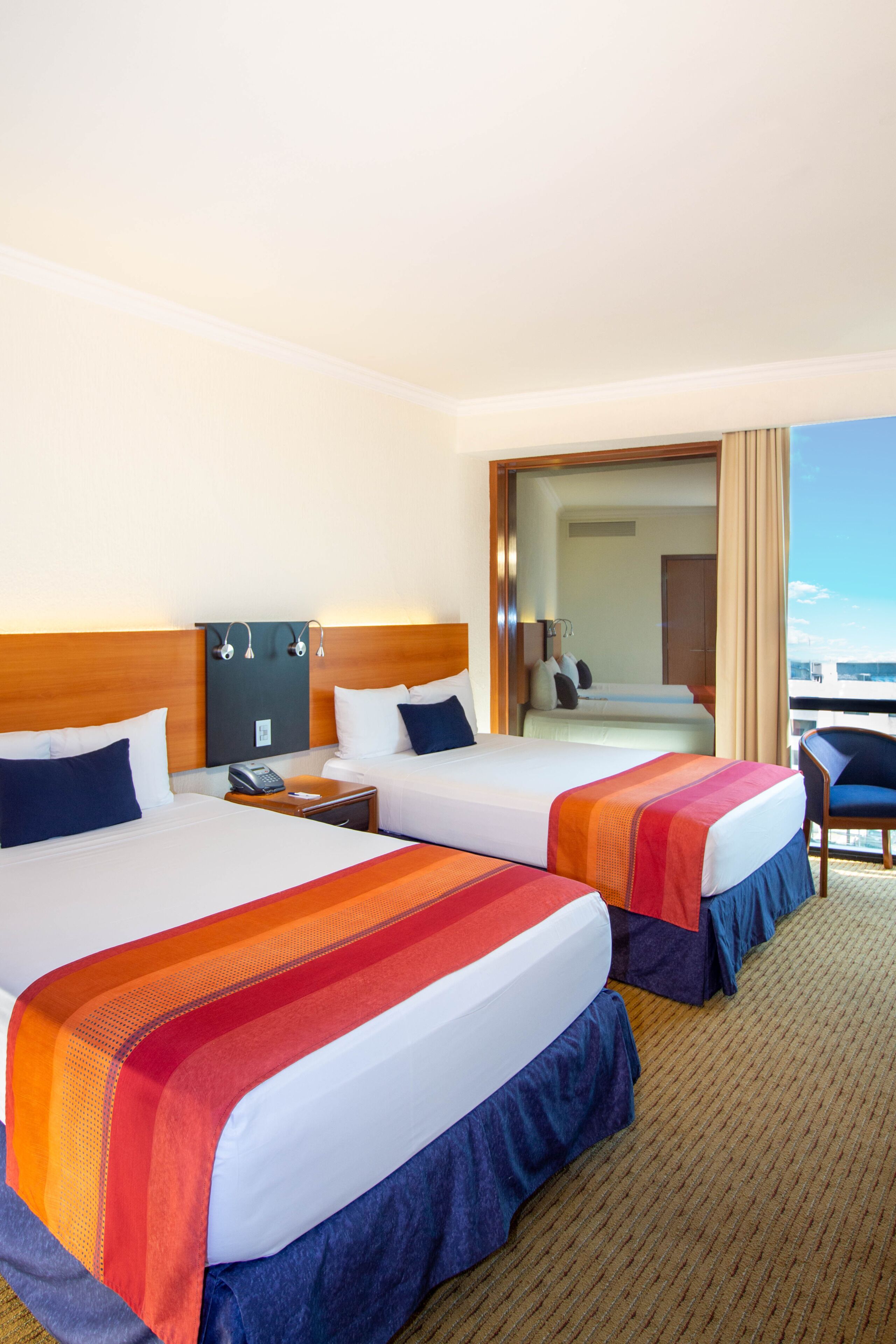 executive room, 2 double beds | 1 bedroom, desk, blackout curtains, iron/ironing board