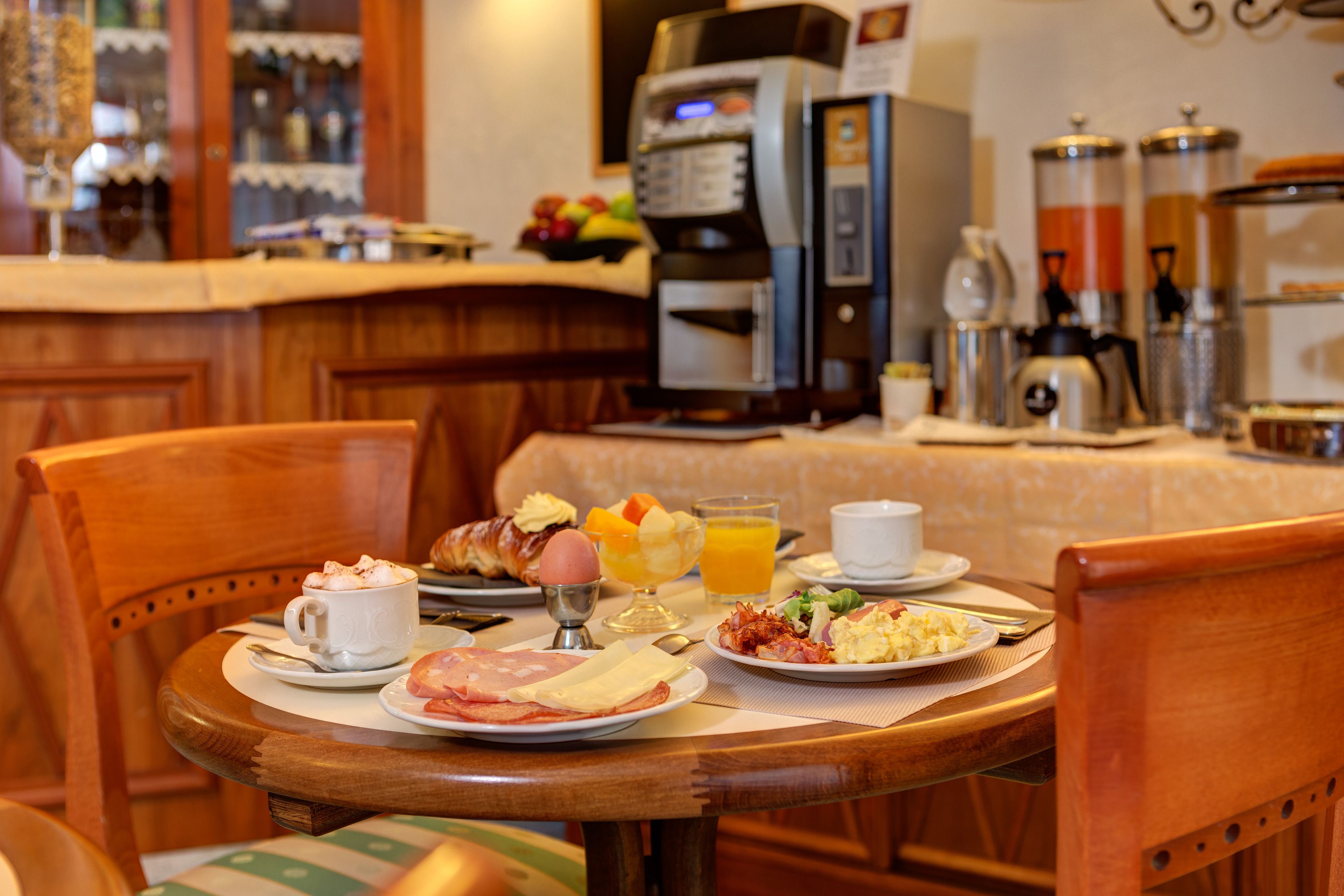 daily buffet breakfast (eur 12 per person)