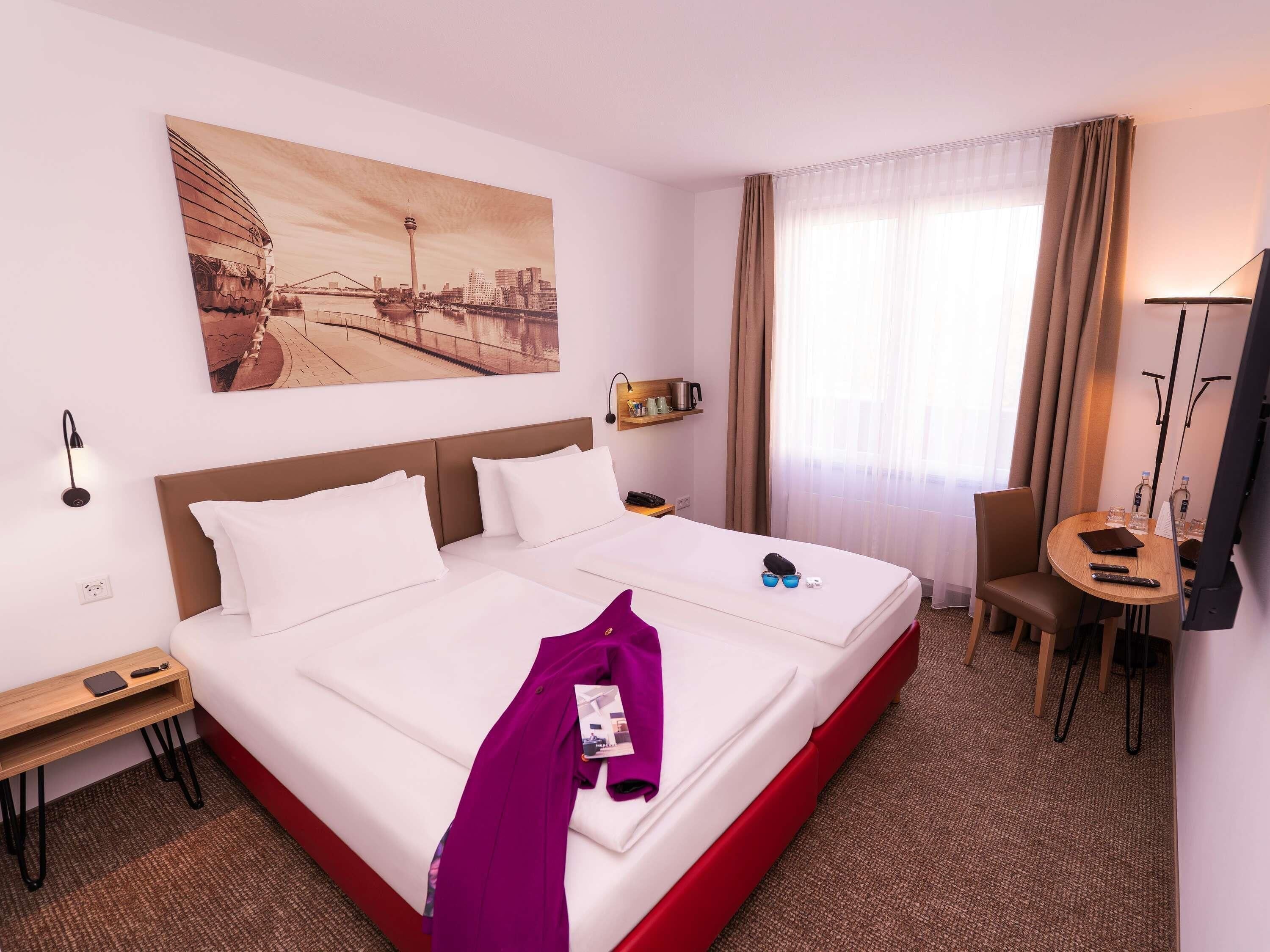 Hypo-allergenic bedding, desk, soundproofing, rollaway beds