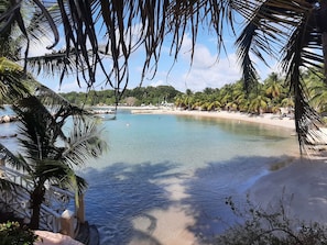 Private beach, sun-loungers, beach umbrellas, beach towels