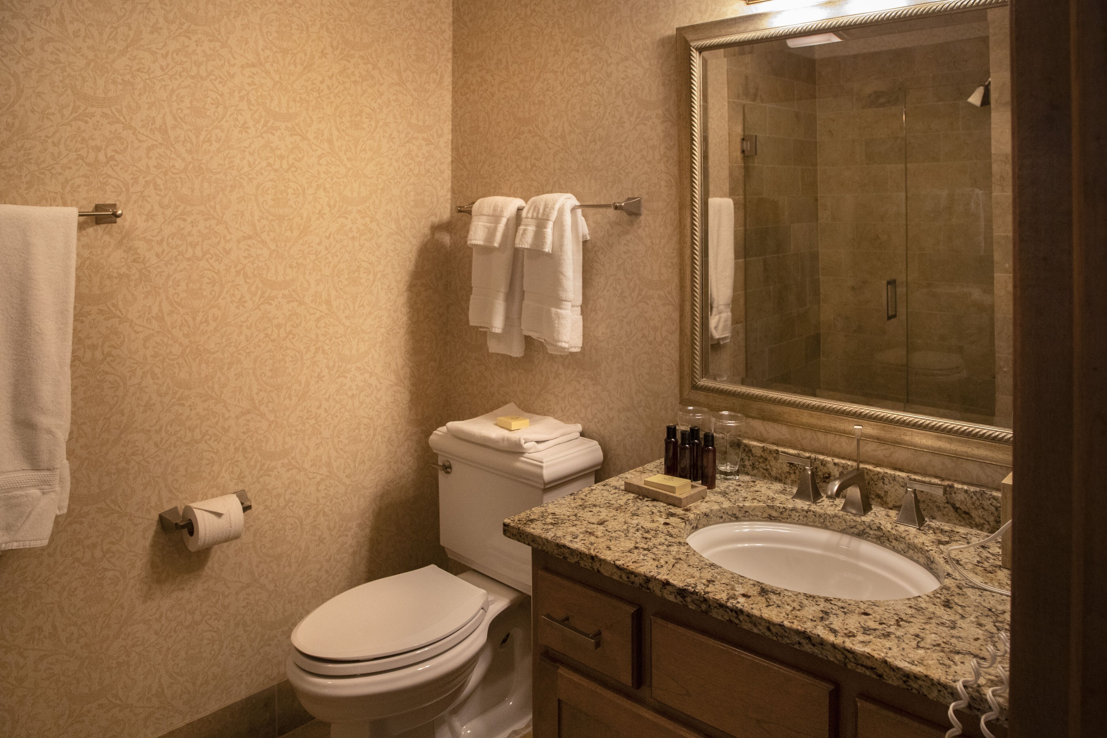 deluxe suite, 1 queen bed with sofa bed, garden view | bathroom | free toiletries, hair dryer, towels