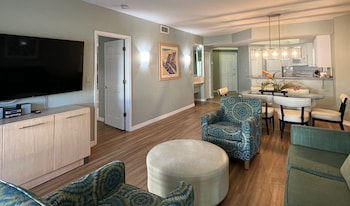 In-room television and other amenities at Star Island Resort and Club