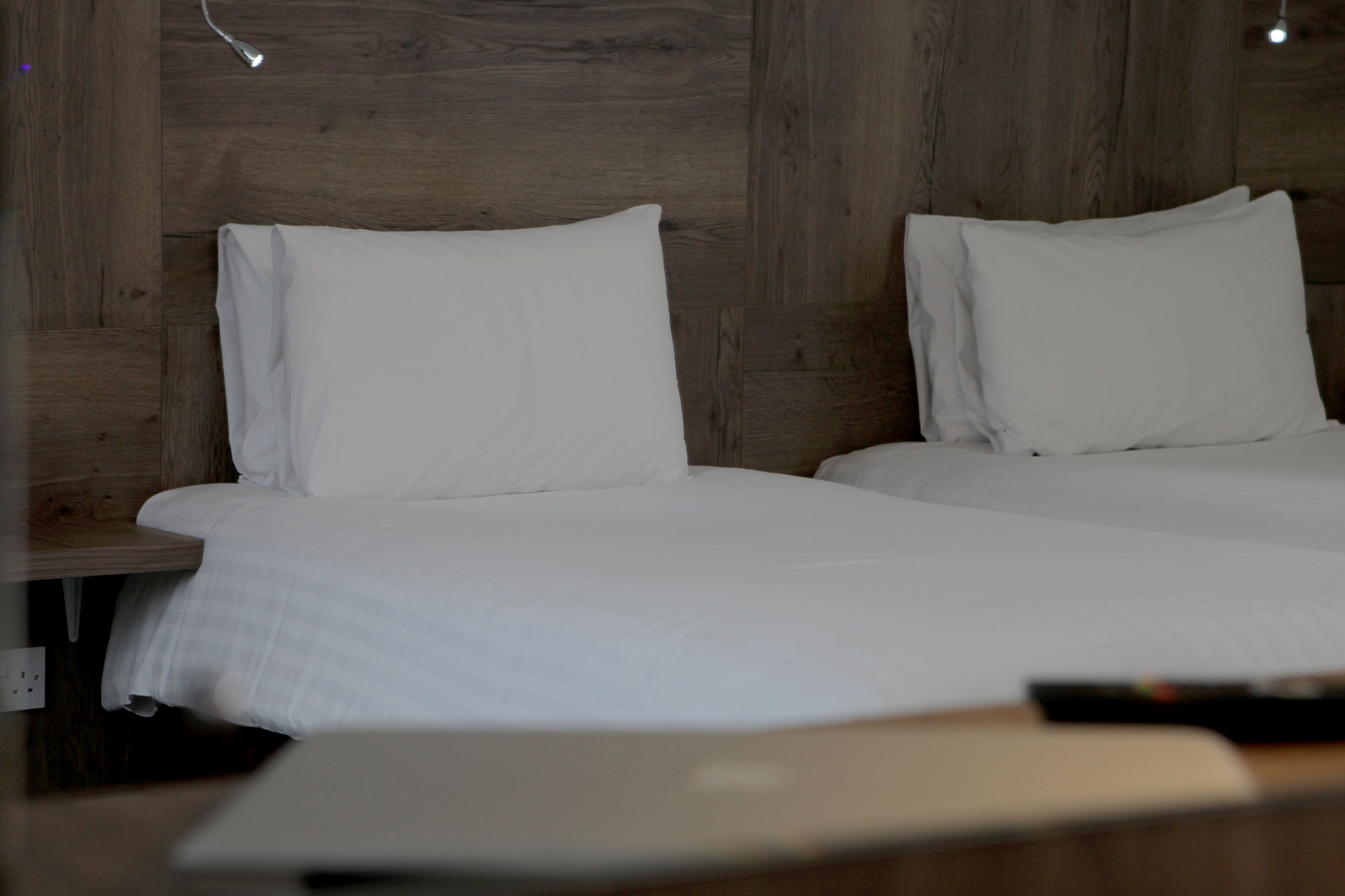 standard room, 2 single beds, non smoking | in-room safe, desk, laptop workspace, blackout curtains