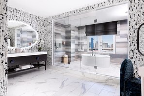 Regadera, amenidades de baño gratuitas, secadora de cabello, toallas 