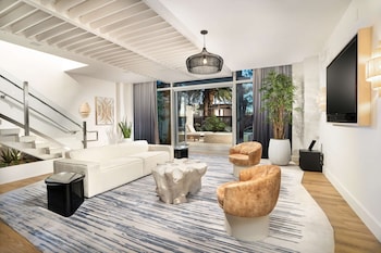 55-inch LCD TV with cable channels, TV, Netflix at Virgin Hotels Las Vegas, Curio Collection by Hilton