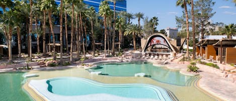 Seasonal outdoor pool, open 9:00 AM to 6:00 PM, cabanas (surcharge)