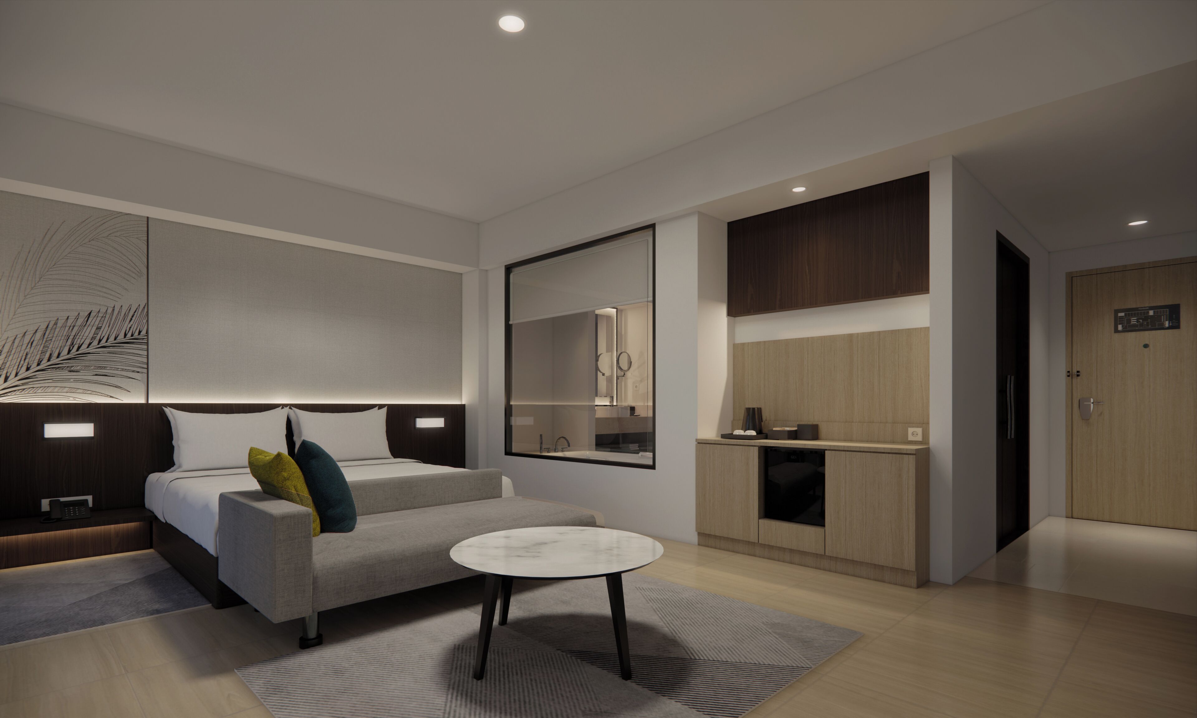 Suite – junior, 1 kingsize-seng, balkong, hageutsikt | 1 soverom, minibar, safe på rommet og skrivebord