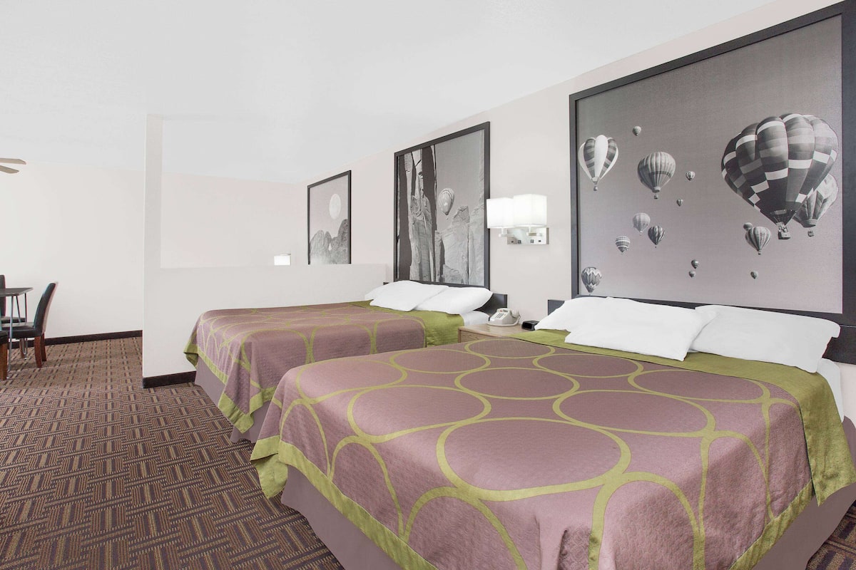 Desk, blackout curtains, iron/ironing board, free WiFi