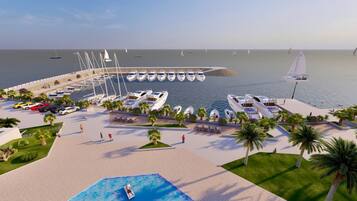 On the beach, scuba diving, fishing