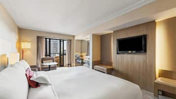 Ropa de cama de alta calidad, camas con pillow-top y minibar