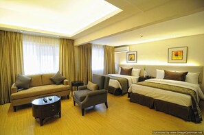 Premier Suite, 2 Queen Beds, Non Smoking | In-room safe, desk, blackout drapes, iron/ironing board (on request) - Imperial Palace Suites (Quezon City)