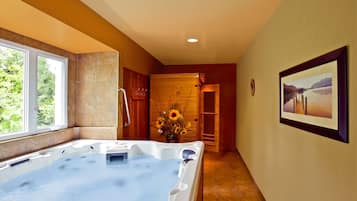 Indoor spa tub