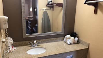 Room, 1 King Bed, Smoking | Bathroom | Shower, hair dryer, towels