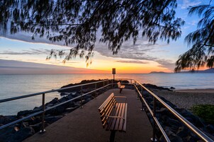 En la playa, toallas de playa