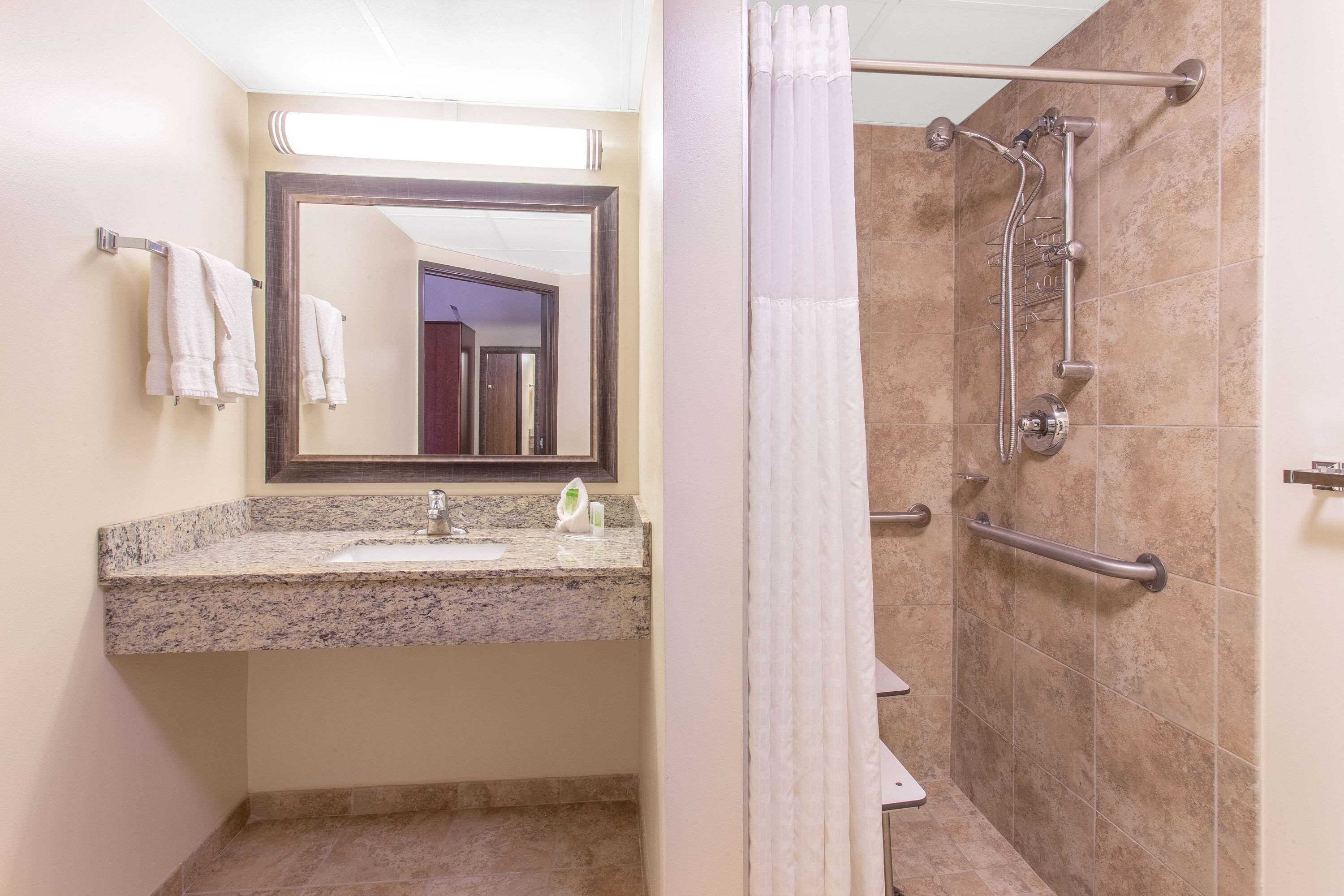 room, 1 queen bed, accessible, non smoking | bathroom | combined shower/bathtub, free toiletries, hair dryer, towels