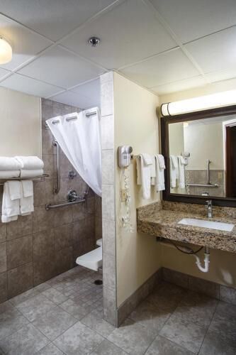 Bathroom | Combined shower/bathtub, hair dryer, towels