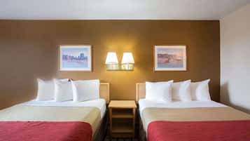 Standard Room, 2 Queen Beds, Non Smoking | Desk, free WiFi, bed sheets