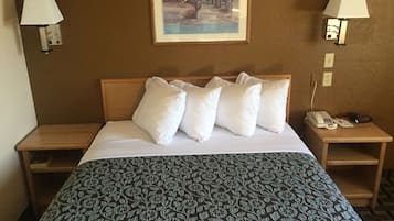 Desk, free WiFi, bed sheets