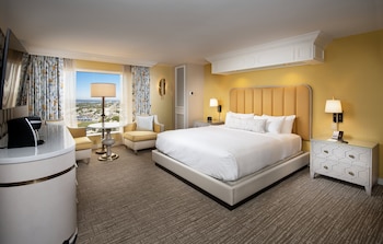 Premium bedding, pillowtop beds, in-room safe, laptop workspace at Beau Rivage