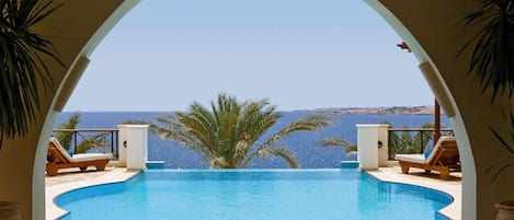 Luxury Villa, Multiple Beds, Sea View | Premium bedding, minibar, in-room safe, blackout drapes