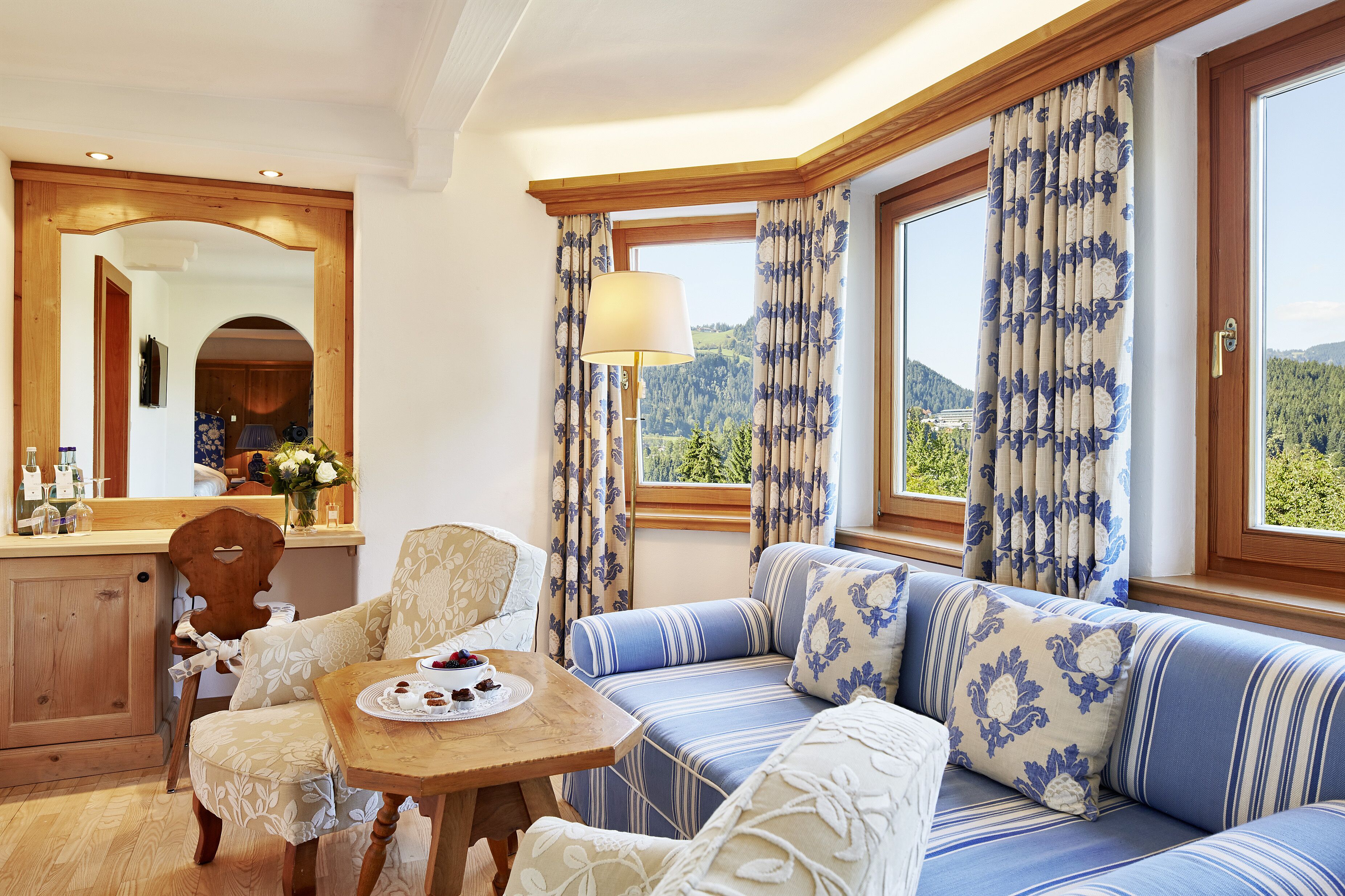 Junior Suite, 1 Double Bed, Mountain View | Premium bedding, minibar, in-room safe, individually decorated