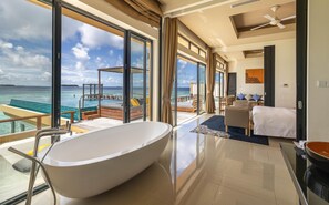 Shower, rainfall showerhead, free toiletries, hair dryer - Angsana Velavaru - Free return Seaplane Transfers (Velavaru)