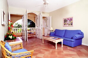 Suite, 1 Bedroom | In-room safe, desk, blackout drapes, iron/ironing board - Divi Heritage Beach Resort - Adults Only (Holetown)