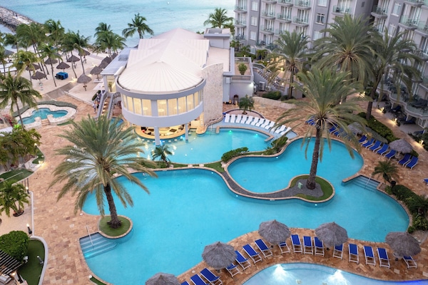 2 outdoor pools, pool umbrellas, sun loungers