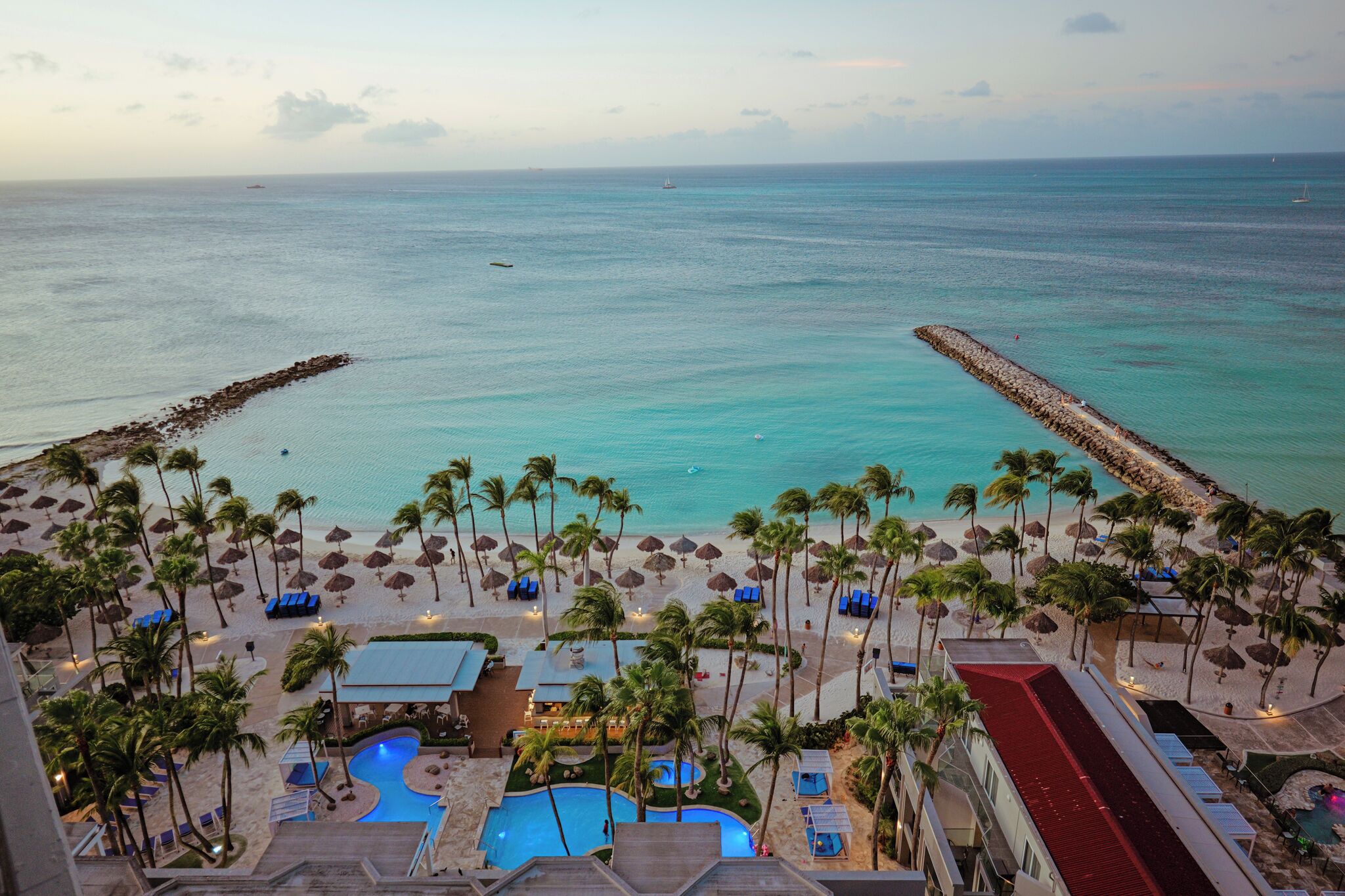 2 outdoor pools, pool umbrellas, sun loungers
