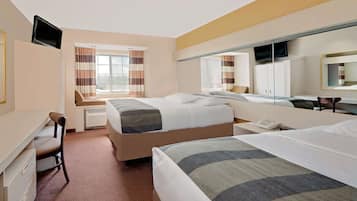 Desk, blackout drapes, free WiFi, bed sheets