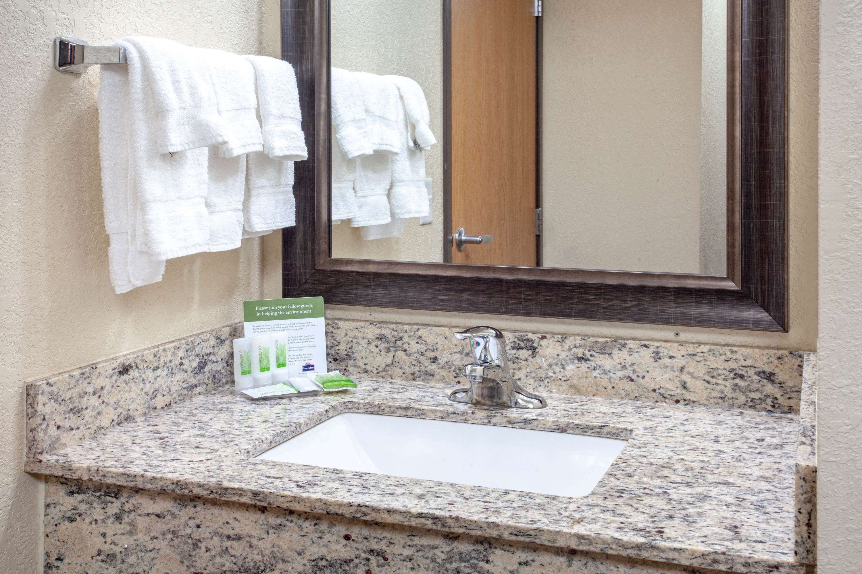 free toiletries, hair dryer, towels