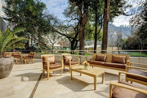 Outdoor banquet area