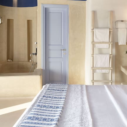 Island Blu Villa with Private Pool | Bathroom | Combined shower/tub, free toiletries, hair dryer, bathrobes